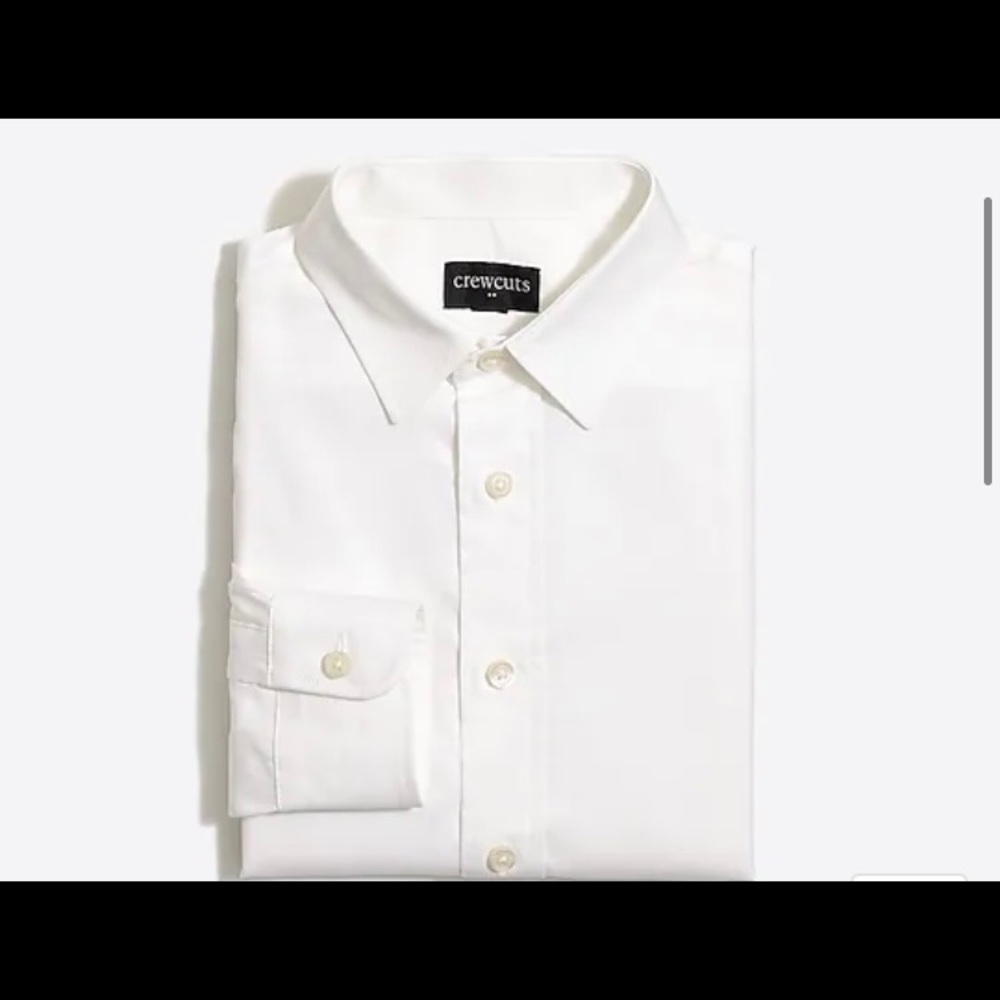 Boys' white button down shirt by Crewcuts